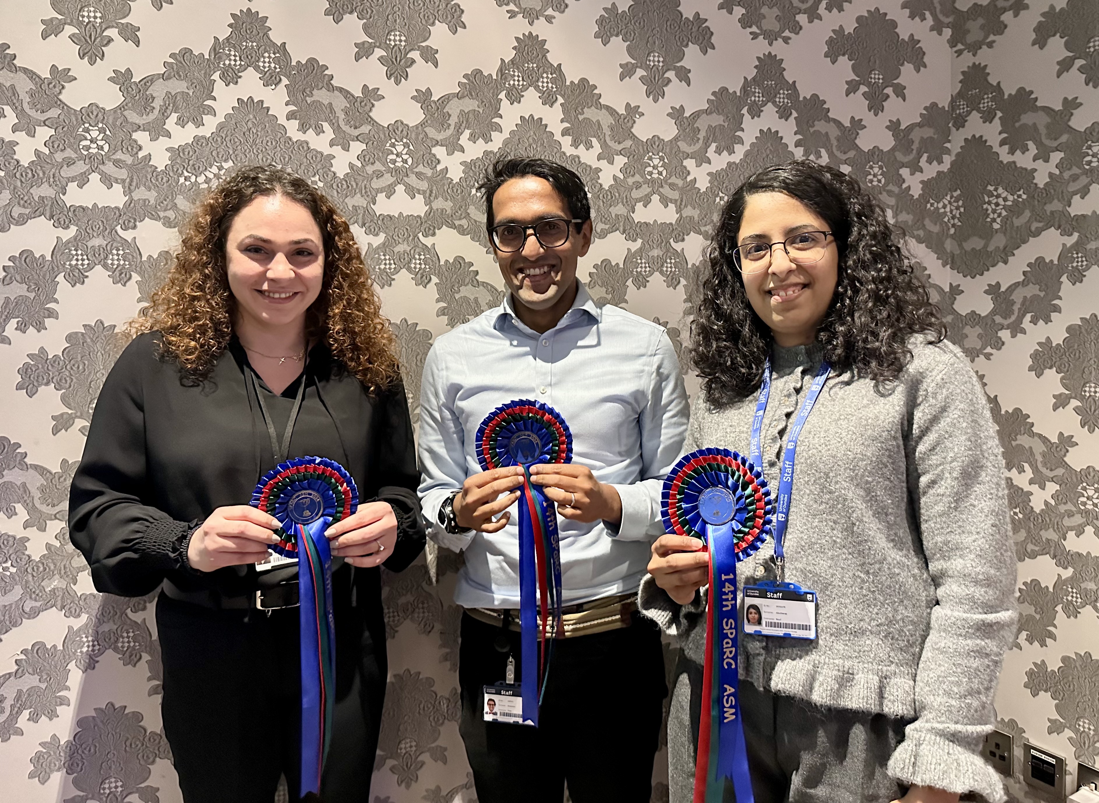 2024 poster presenter winners: Georgia Antoniou, Dhan Senaratne, Nouf Abutheraa